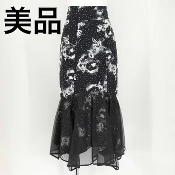 SNIDEL 프린트 시어 머메이드 스커트 정가 14850엔