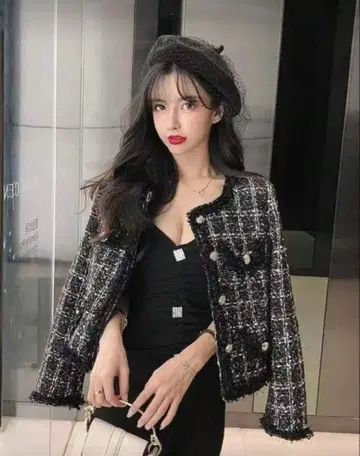 트위드 자켓 S~M 블랙 계열