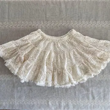 BUZZ SPUNKY 플레어 스커트 레이스 기모