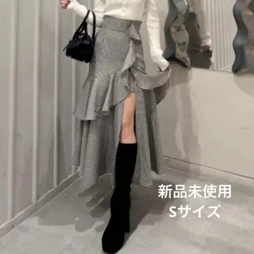 rienda 프릴 슬릿 하이웨스트 스코트 숏팬츠 S