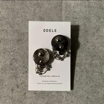 ODELE 핸드메이드 블랙 귀걸이 검은 나비 조개 meduse