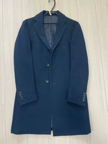 정장 셀렉트 헤링본 트위드 체스터 코트 네이비 M 사이즈