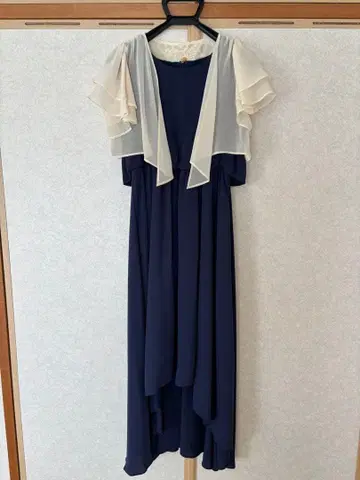 포멀 드레스 & 볼레로 2세트 네이비 x 아이보리 M 상당 결혼식 38