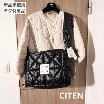 미사용 새상품 택 포함 CITEN 시텐 숄더백 블랙 퀼트