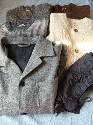 GU 3XL 빅 사이즈 6점 상의 스웨터 가디건 코트 팬츠