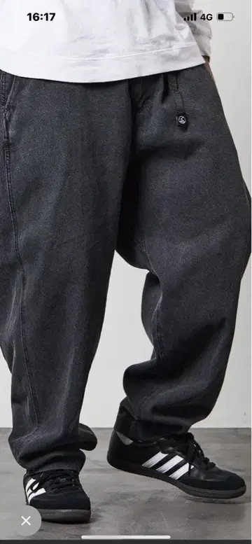 FREAKS 프리크스 스토어 와이드 클라이밍 팬츠 데님 블랙