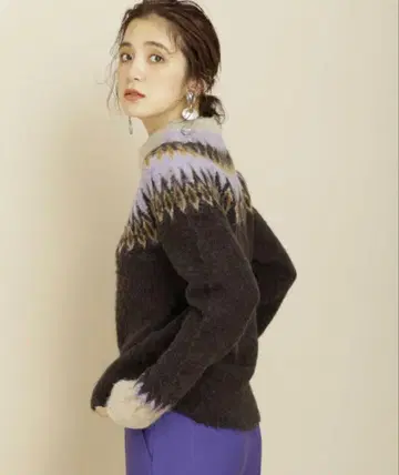 nano UNIVERSE 기모 노르딕 니트 사이즈 36