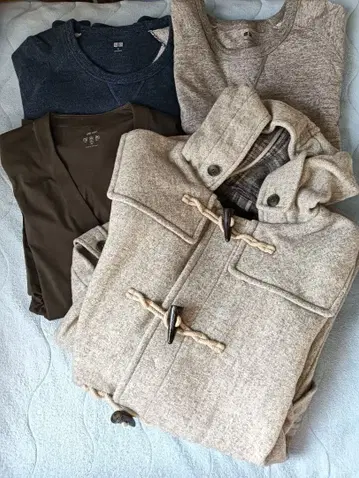 유니클로 XL 빅 사이즈 4점 코트 상의 가디건 새상품급 묶음 판매