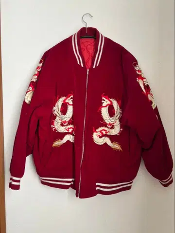 스카잔 벨로아 충전솜 용 문양 자수 일본제 빈티지 프리 사이즈