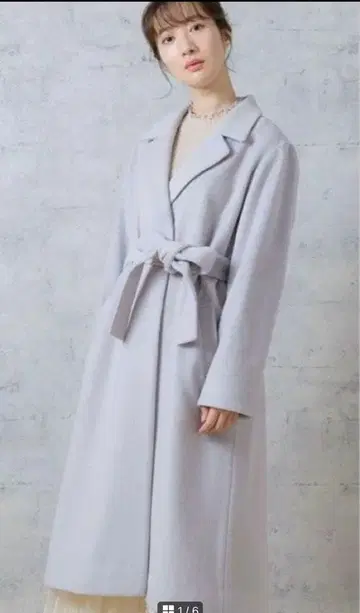 [ rewde ] 코트 라이트 그레이 벨트 포함 체스터 코트