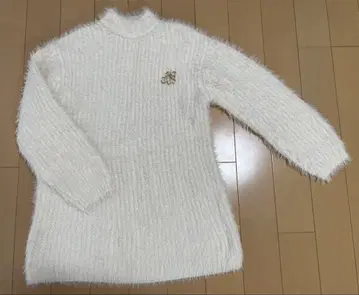 INGNI 화이트 니트 미니 기장 원피스