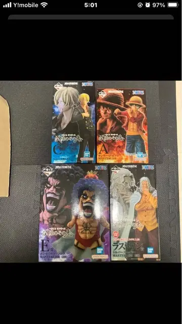 원피스 1번 복권 시련의 그 너머로 피규어 4체 세트