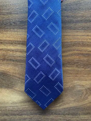 Seaward & Stearn 넥타이 네이비 다이아몬드 패턴