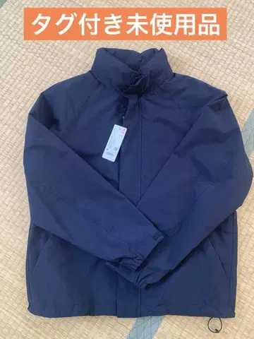 유니클로 윈드프루프 스탠드 블루종 M 사이즈 네이비