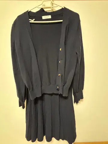 OFUON 가디건 반팔 스커트 3종 세트