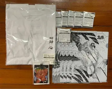 바키 캐릭터 드로잉 복권 b상 티셔츠 c상 패스 케이스 기타 세트