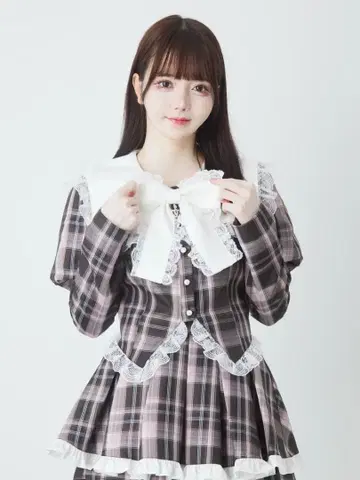 Ank Rouge 체크 프린세스 슬리브 셋업