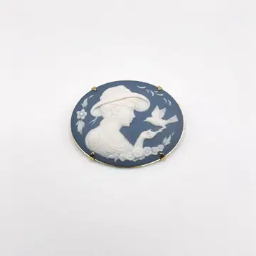 [새상품급] 도화 카토 키겐 작 카메오 브로치 펜던트 헤드 2way