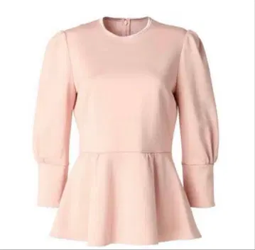 BORDERS at BALCONY 핑크 페플럼 7부 소매 상의