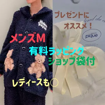 새상품 젤라또피케 HOMME 스노우 베어 자카드 숄 가디건 M 랩핑