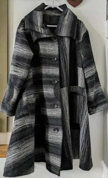 자우 울 A라인 롱 코트