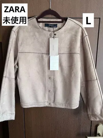 ZARA 미사용! 스웨이드 느낌 벨벳 자켓 그레이지