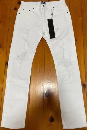 DIVINER 데미지 데님 청바지 화이트 새상품