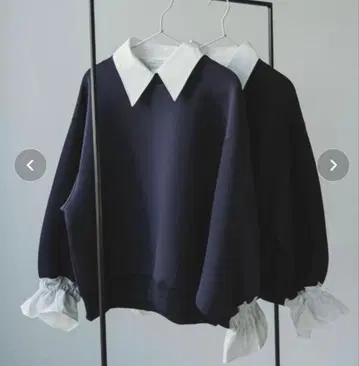 보마르 대비색상 카라 부착 트레이닝복