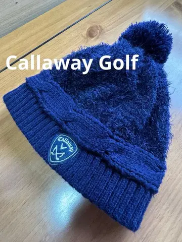 캘러웨이 폼폼 포함 니트 모자