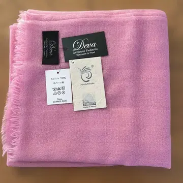 Deva 캐시미어 100% 핑크 스톨