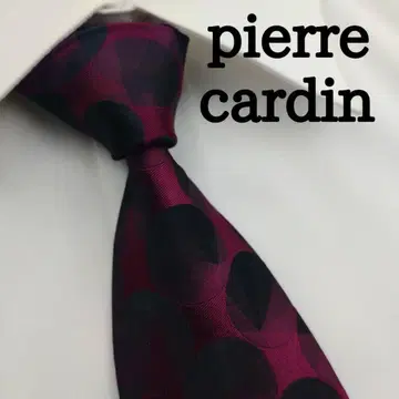 피에르 가르뎅 고급 실크 넥타이 올 패턴 와인