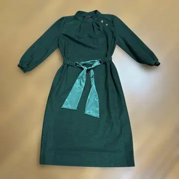 YUKI TORII 다크 그린 무릎 기장 원피스 페티코트 포함