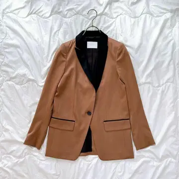 아쿠아걸 턱시도 자켓 광택 있음 바이컬러 브라운 36