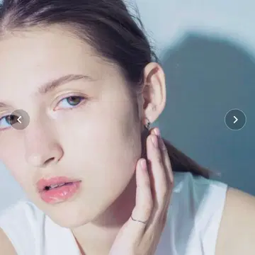 에테 후프 귀걸이 플래티넘 한쪽만