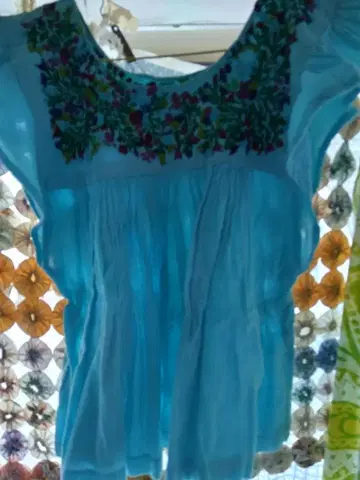 멕시코*꽃무늬 자수 상의*빈티지 구제 의류 잔티크 아키*