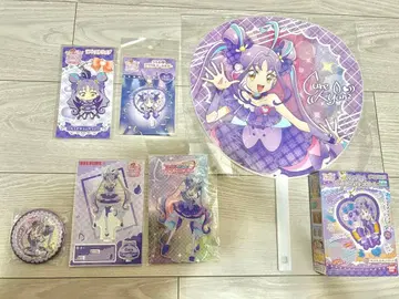너와 아이돌 프리큐어 LIVE 큐어큐운 부채 아크릴 스탠드 세트