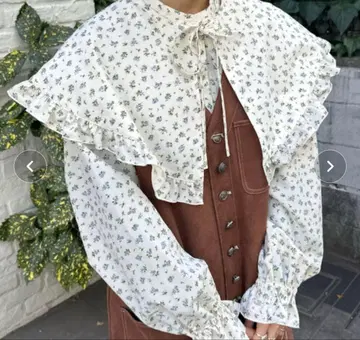 새상품 HELLO.SANFRANCISCO 빅 칼라 탈착식 옷깃 블라우스