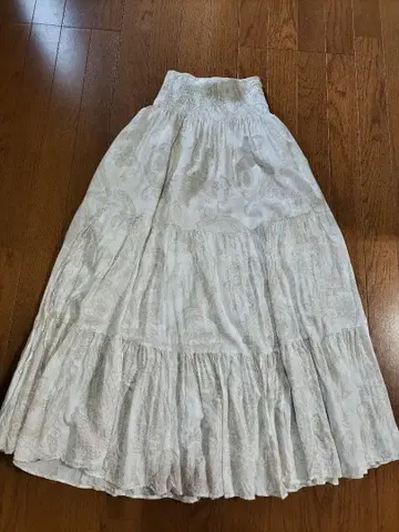 VINTAGE GOA 화이트 롱 스커트 프리 사이즈