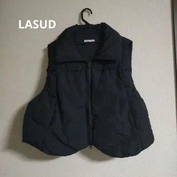 LASUD 스탠드 카라 숏 충전솜 베스트