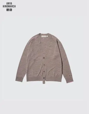 안야 힌드마치 유니클로 메리노 오버 사이즈 V넥 가디건 S