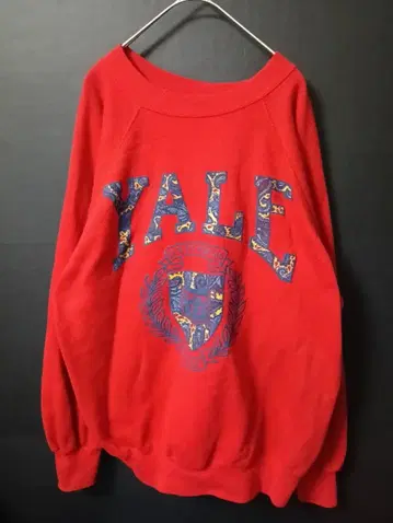 Yale 칼리지 로고 빨간색 트레이닝복 L