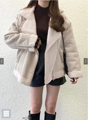 [ 새상품 택 포함 ] GRL 에코 무스탕 라이더 자켓[k9037x]