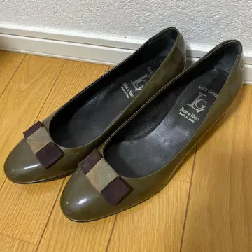 루이 그로스 리본 포함 펌프스 올리브 그린 39 사이즈