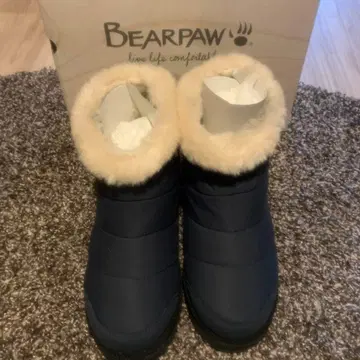 [미사용에 가까운] BEARPAW 베어파우 여성용 스노우 부츠 네이비