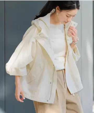 프레임워크 린넨 PL 타서 후드 숏 블루종 36