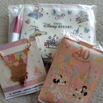 [ 3개 세트 ] 도쿄 디즈니 리조트 40주년 기념 굿즈 JAL 오리지널