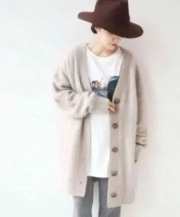 플라주 plage 퍼 가디건 베이지 클리닝 완료