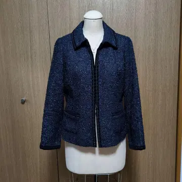 블랙 트위드 자켓