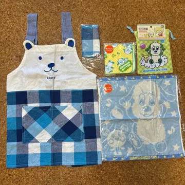 곰 디자인 에이프런과 타월 세트