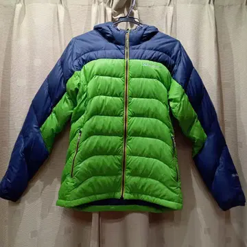 Marmot 후드 부착 다운 자켓 M 그린/파랑